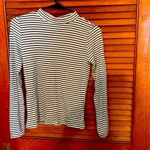 Lulu’s Anything is Posh-ible White Striped Shirt